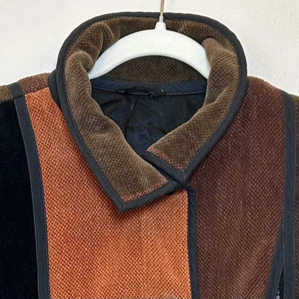 Vintage Annikki Karvinen Cotton Jacket S Hand Made Finland Art To Wear Boho - Picture 2 of 14